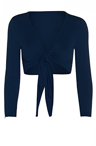 Fashion Valley Dam slips knut kort dam kort cardigan omlott bolero topp plus storlek 8-22 UK, Marinblått Xsp, 42 SE/44 SE