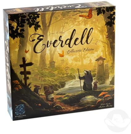 Everdell Collector’s Edition Board Game – Premium Strategy Worker Placement Game for Adults & Teens, 1–4 Players, Age 14+, Deluxe Fantasy Tabletop Game with Exclusive Content & Metal Tokens