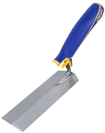 QEP 6 in. x 2 in. Comfort Grip Flat Margin Flooring Trowel with Bucket Hook, Silver (42112)