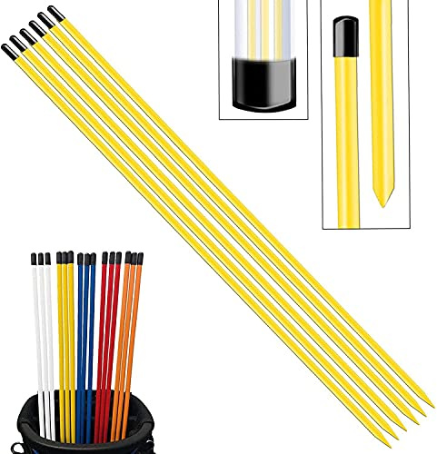 FINGER TEN Golf Alignment Sticks Swing Trainer 48 Inch 3/6 Pack | Swing Path Control Training, Durable Lightweight Rods for Repeated Use, Indoor & Outdoor Use, With Clear Tube Case