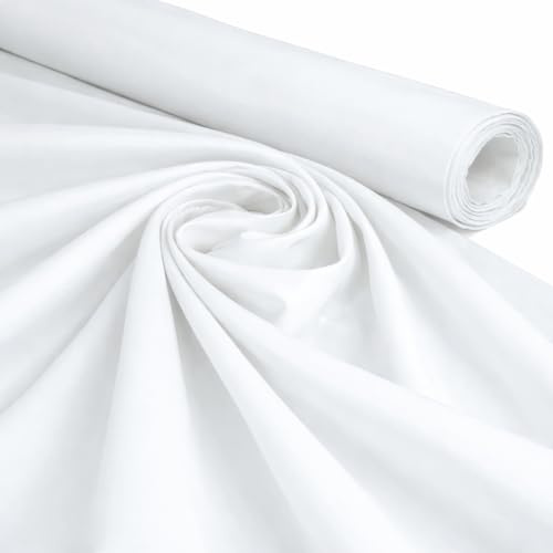 Vit 2 meter paket 100 % bomullstyg per meter 147 cm bred enkel 60 kvadrat