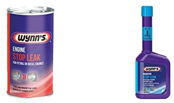 Wynn's Engine Oil Stop Leak Sealer Treatment Additive For All Engine Types 325ml & Car Radiator Stop Leak Sealant Antifreeze Coolant Repair Additive 325ml
