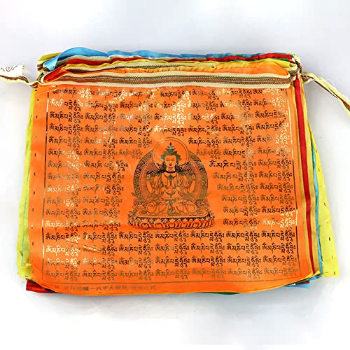 Banderas de oración tibetanas, banderas de oración tibetanas/meditación, decoración del hogar Zen, al aire libre, budista tibetano, banderas de oración Caballos de viento, banderas de yoga de meditaci
