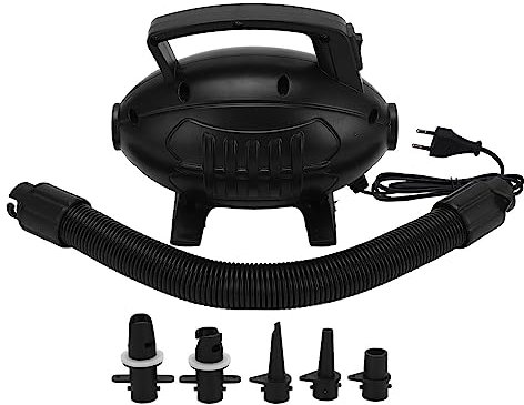 600 W Elektrische Luftpumpe, Hocheffiziente Luftmatratzenpumpe, Geräuscharme Aufblaspumpe Mit 5 Düsen Für Aufblasbare Matratzenbett-Schwimmringe(EU)