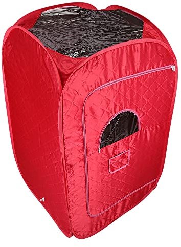 Cabina de sauna Vapor Fumigación 1000W-Sauna Cabina de Sauna Vapor, Sauna Box Relaja los Músculos y Alivia la Fatiga, Disfruta de la Transpiración, Sauna Plegable y Portátil-80 * 80 * 135cm (rojo)