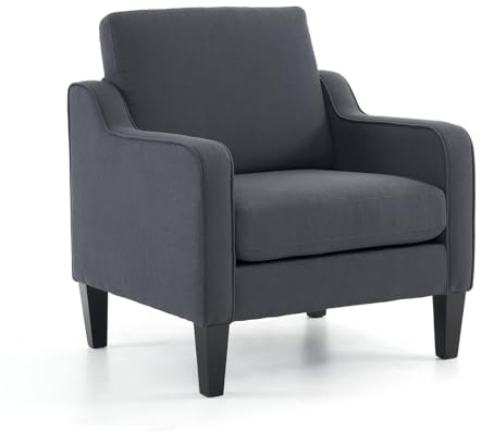 VINGLI Accent Chairs for Living Room Chairs Mid Century Modern Chair Sofa Chair Upholstered Arm Chair with Scooped Arms for Bedroom, Apartment, Office, Studio, Waiting Room, Play Room