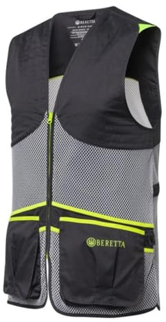 Beretta Schießweste FULL MESH VEST Tontauben TRAP SKEET leichte Weste Ice Grey § Ebony (DE/NL/SE/PL, Alphanumerisch, XL, Regular, Regular, Ebony & Ice Grey)