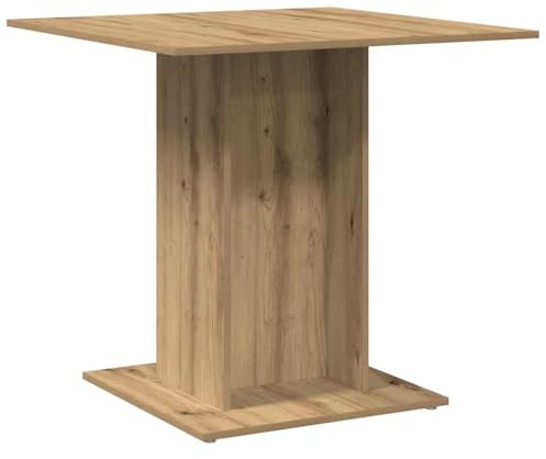 vidaXL Mesa de Comedor Madera de ingeniería Roble Artisan 80x80x75 cm, Mesa de Madera, Mesa de Cocina, mesas de Madera, mesas de Cocina