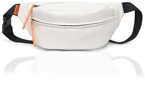 KICPUK Gürteltasche Gürteltasche,Brusttasche,Männer und Frauen Gürteltasche,Outdoor-Sport Gürteltasche,Große Handytasche,Verstellbarer Schultergurt,für Outdoor-Sport,Reisen,Camping,Wandern (Weiß)