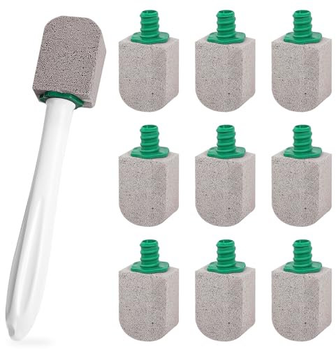 lafo Bimsstein Toilettenreiniger mit Griff 9 Stück - Sanfte Entfernung von Urinstein, Kalk & Flecken, Universell für WC, Bad & Küche, Universalstein mit Halterung