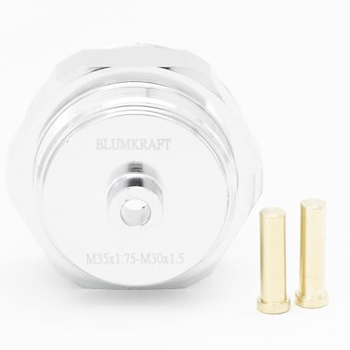 BLUMKRAFT - Adaptador de metal compatible con radiadores SOPAC M35 x1.75 (prototipo) a M30 x 1.5 para termostato/cabeza termostática M30x1.5 macho