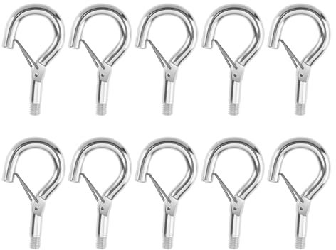 eMagTech 10 Ganchos de Tornillo M5 con Hebilla Resorte para Colgar Aptos para La Mayoría de Componentes Acoplamiento con Roscas Internas Métricas.