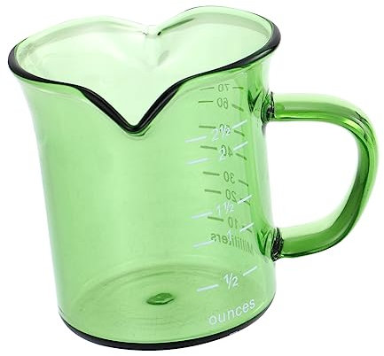 GALPADA Tazza in Vetro Graduata Per Caffè Misurino in Vetro Per Latte Bicchiere Da Caffè Per Casa Resistente e Facile Da Pulire