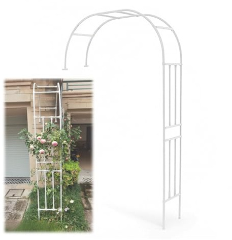 Treillis d'arche de jardin 60-300 cm, support de plante grimpante demi-arc pour extérieur, jardin, treillis métallique antirouille pour clématites, jasmin et plantes grimpantes