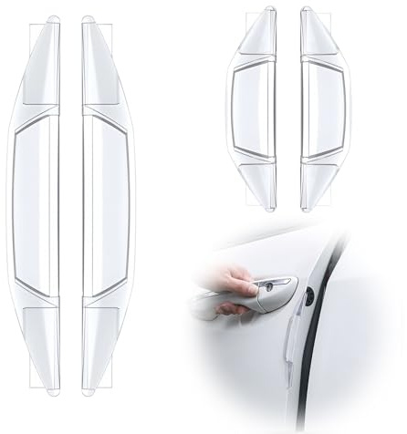 Protection Portière Voiture 4 Pièces - Protège Portière Voiture Transparent Universel | Anti-Golpes pour Voiture, Auto-Agréable et Facile à Installer pour Bords Contre Rayures