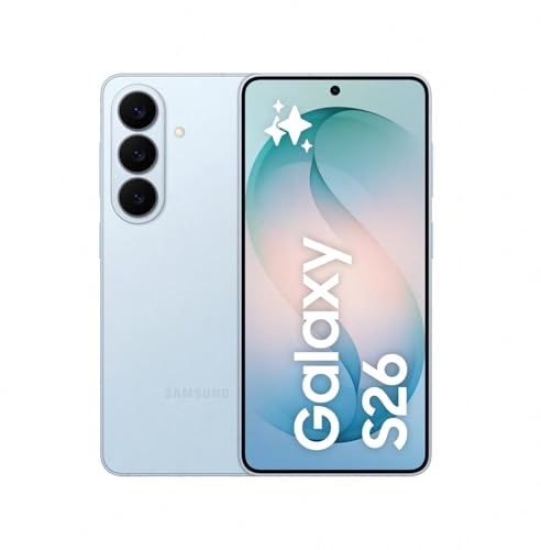 Samsung Galaxy S26 AI Phone, Customised AP Processor, 50 MP Camera, 12 GB Memory, 256 GB Storage, 4300 mAh Battery, Galaxy AI, Sky Blue, 3 Year Extended Warranty (UK Version)