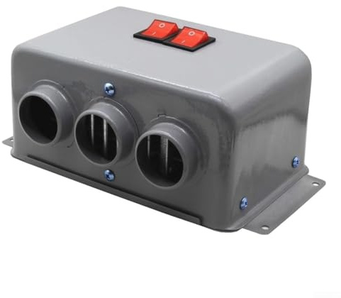 Calentador de coche de 12 V con ventilación de 3 agujeros, calentamiento rápido de 800 W y descongelación para conducción en invierno, construcción de metal de bajo ruido, diseño compacto para