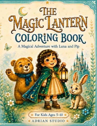 The Magic Lantern Coloring Book: A Magical Adventure with Luna and Pip for Kids Ages 5–10
