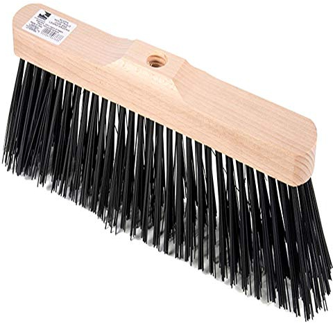La Briantina Balai d'extérieur Professionnel en Bois Arizona, Fixation du Manche avec Filetage Universel, sèche de 33 cm