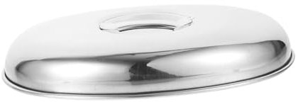 COLLBATH Copertura Alimenti in Acciaio Resistente Ovalata Per Bistecche Cappuccio Protettivo Per Barbecue Esterno Con Manico Ergonomico Resistente Deformazioni Per Cucine Indoor e Outdoor