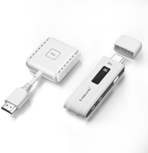 Lemorele Wireless HDMI Transmitter and Receiver - 1080P@60Hz, 50M Range, 2.4G&5G Ultra Low Latency - Supports 8 TXs to 1 RX for Laptop & PCs to HDTVs/projectors