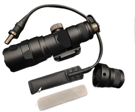 LED-ficklampa kraftfull vapenlampa jaktgevär scoutlampa med strömbrytare(BK Set A)