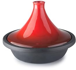 IBILI Tajine H-klass, 32 cm - gjutjärnskropp och keramiskt lock, lämplig för induktion
