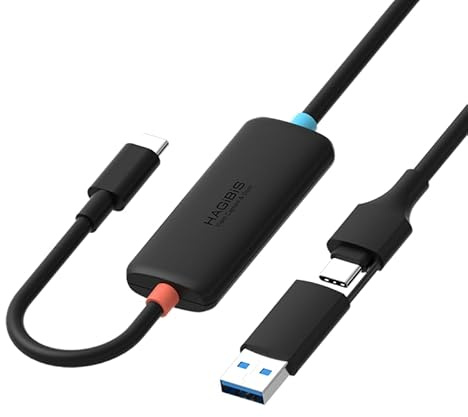 Hagibis USB3.0 Video Capture Card for Switch2, USB C to USB A/USB C 1080P@60fps 2K@30fps Live and Record Video Audio Game for Car Quest 3 VR PS4/5 ROG Ally Steam Deck (CC10)