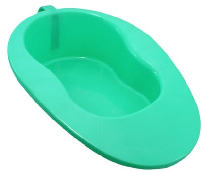 POPETPOP Bassin de Lit Urinoir à Poignée en Plastique pour Patient Alité Personnes Âgées et Femmes Enceintes Bassin Horizontal Ergonomique Surface Lisse Facile à Nettoyer Usage à