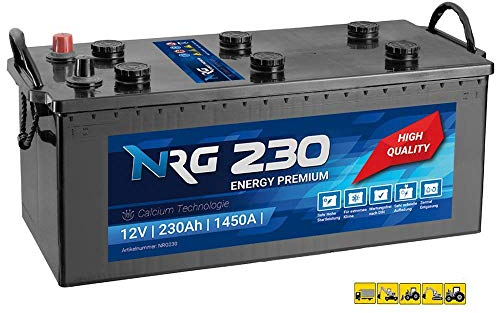 NRG Premium LKW Batterie 230Ah - 1450A/EN Starterbatterie ersetzt 220Ah 225Ah