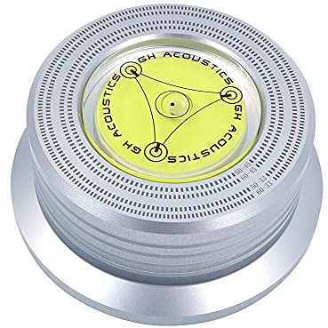 DollaTek 50/60 Hz vattenpass hastighetsidentifiering skivspelare LP vinyl skivlegering rekordvikt stabilisator klämma – silver