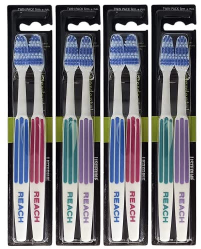 REACH Essential Care Interdentalzahnbürste, 4 Stück, Vollkopf-Handzahnbürsten mit harten Borsten, Multipack für tägliche Zahnschmelzpflege