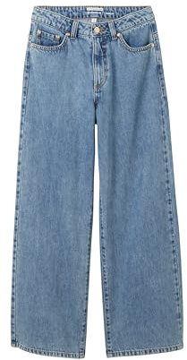 TOM TAILOR Mädchen Kinder Wide Leg Fit Jeans , 10152 - Mid Stone Bright Blue Denim, 152