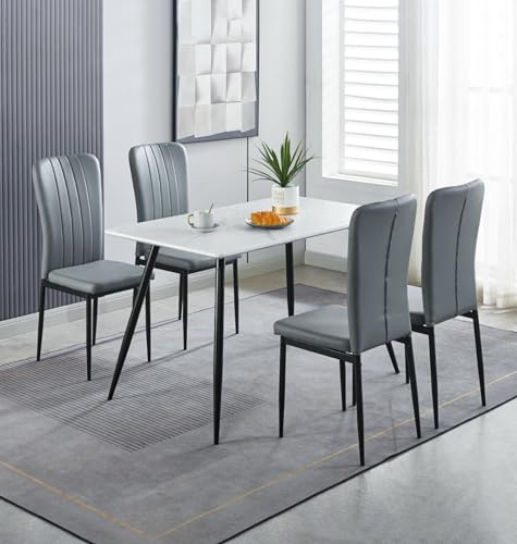 Hallowood Furniture Cullompton 120x70cm Small Dining Table and Chairs Set 4