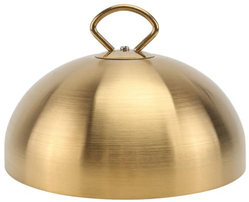 ELEOUTI Copertura Coperchio Acciaio Inossidabile a Bistecca in e Oro per Cupola Anti-Schizzi, Facile da Maneggiare Resistente alla Ruggine, per Cucina Domestica