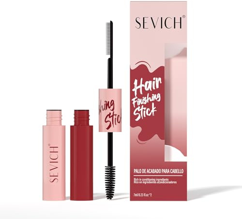 Sevich Hårfinish-stick för små brutna hårkräm, är lätt att rengöra, inte fet och lätt att tvätta. Dubbelsidig design, naturlig och uppfriskande 7 ml x 2
