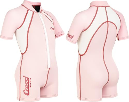 Cressi Shorty Kid - Muta Shorty per Bambini in Neoprene Ultra Stretch 1.5/2mm, Maniche Corte, S (2 Anni), Rosa/Bianco