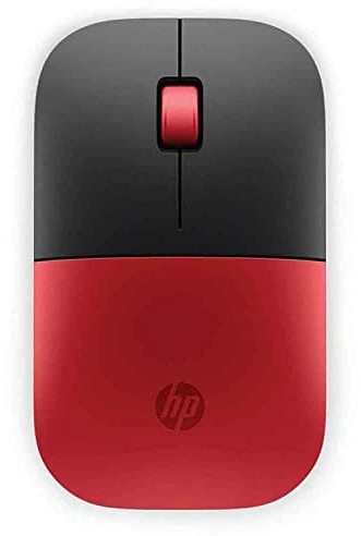 HP Z3700 Mouse Wireless, Sensore Preciso, Tecnologia LED Blue, 1200 DPI, 3 Pulsanti, Rotella Scorrimento, Ricevitore USB Wireless 2.4 GHz Incluso, Design Pratico e Confortevole, Rosso