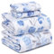 Ruvanti 100% Cotton Full Size Bed Sheets, 4 Pieces, Soft & Breathable Percale Weave Bedding, Deep Pocket 16, Hotel Standard, Crisp Cool Feel, Durable, Perfect Sheet Set Floral, Monotones