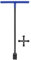 Water Meter Key, Contractor Grade Enforced Steel T Handle Curb Valve Key Wrench Tool for Curb Main Water Shutoff Valve Comes with 4 Way Multi Functional Utility Key(Blue)