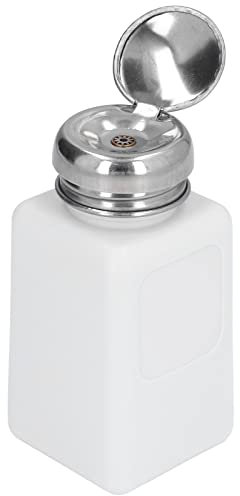 200 ml flytande dispenser, HDPE och rostfritt stål dispenser för lösningsmedel, ESD dispenser för lösningsmedel för dispensering av aceton IPA lösningsmedelsolja Vit