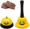 GYSRXS 2 Piezas Timbre de Recepción de Metal Timbre de Mesa para Restaurante Campana de Llamadas de Servicio Usado para Restaurante,Hotel,Cocina,Escuela,Recepción(Amarillo)
