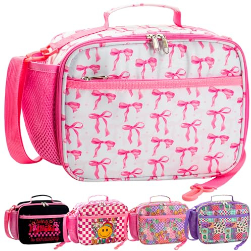 RLGPBON Kids Lunch Box for Girls Lunch Bag Insulated Durable Lunch Box Children Lunch Tote Bag for School
