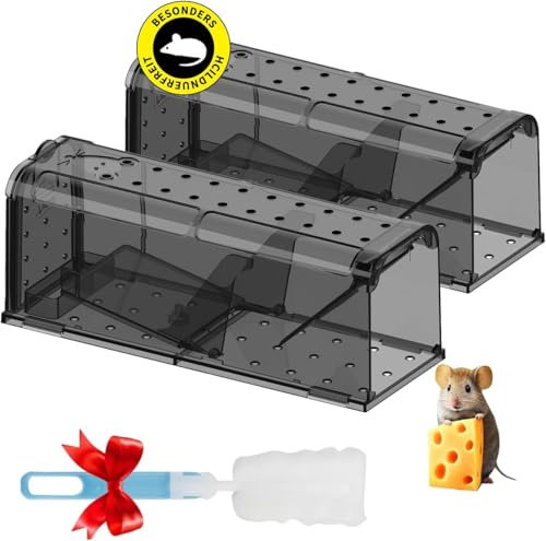 Piege A Rat/2er Set/piège Rat/RéUtilisable/avec Brosse De Nettoyage/Fournit l'eau Et De La Nourriture/pour L'ExtéRieur Et L'IntéRieur