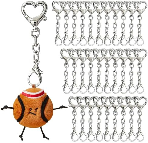 CINGHIA 30 Pezzi Anelli per Portachiavi Fai Da Te,Anelli Portachiavi,Anello Portachiavi,Ganci Portachiavi,Anellini Portachiavi,Ganci per portachiavi Fai Da Te,Gancio Portachiavi