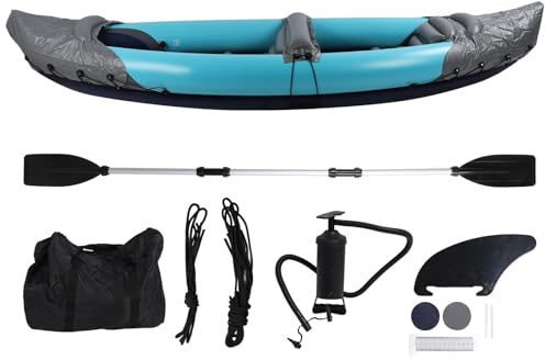 Kayak gonfiabile pieghevole in kayak di 2 persone Protezione da sole portatili per la luce del sole PVC canoa in PVC per pesca in barca per il rafting