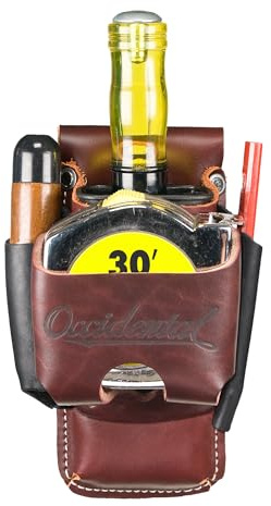 Occidental Leather Belt Worn 4 in 1 Tool/Tape Holder - Provides 4x the Tool Capacity - Includes 2003 Oxy Tool Shield - Made in USA