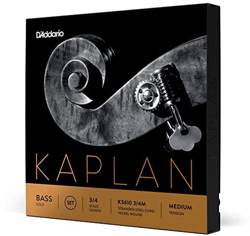 D'Addario Kaplan Solo - Corde per contrabbasso, scala 3/4, tensione media