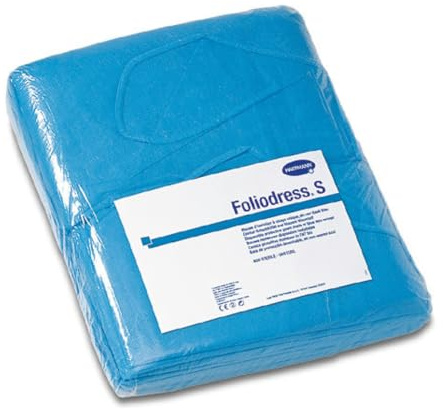 HARTMANN 6047073 Foliodress S White Einmal-Schutzkittel, Weiß, 50 Stück