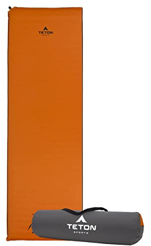 Teton Regular Sleeping Pad; Sleeping Mat for Camping and Backpacking, Orange